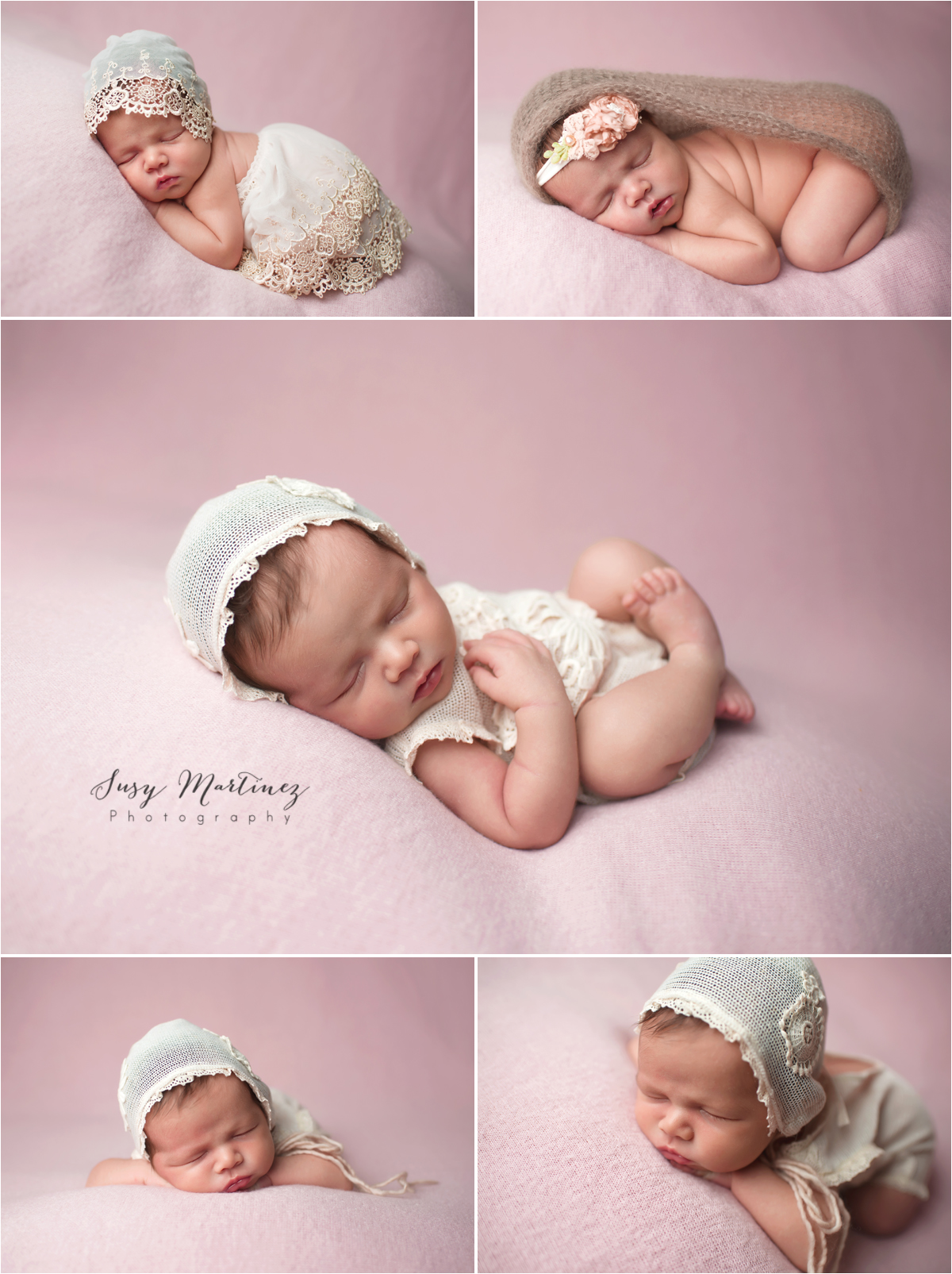 Henderson Newborn Photo Session of baby girl in pink