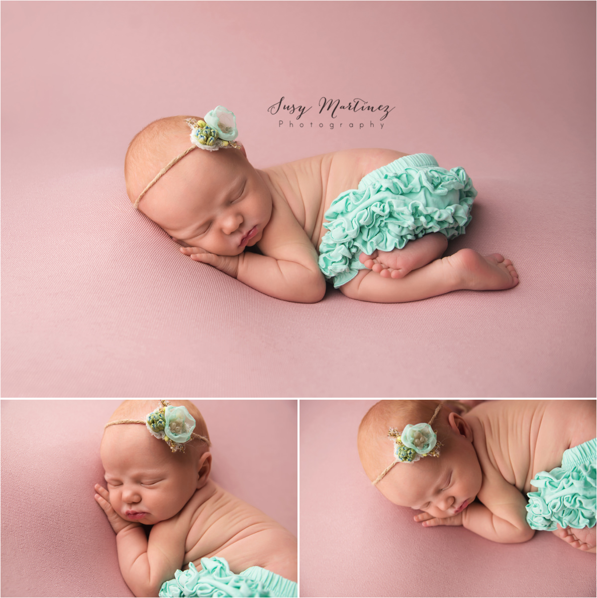 Pink and Mint Newborn Session | Henderson Newborn Photographer