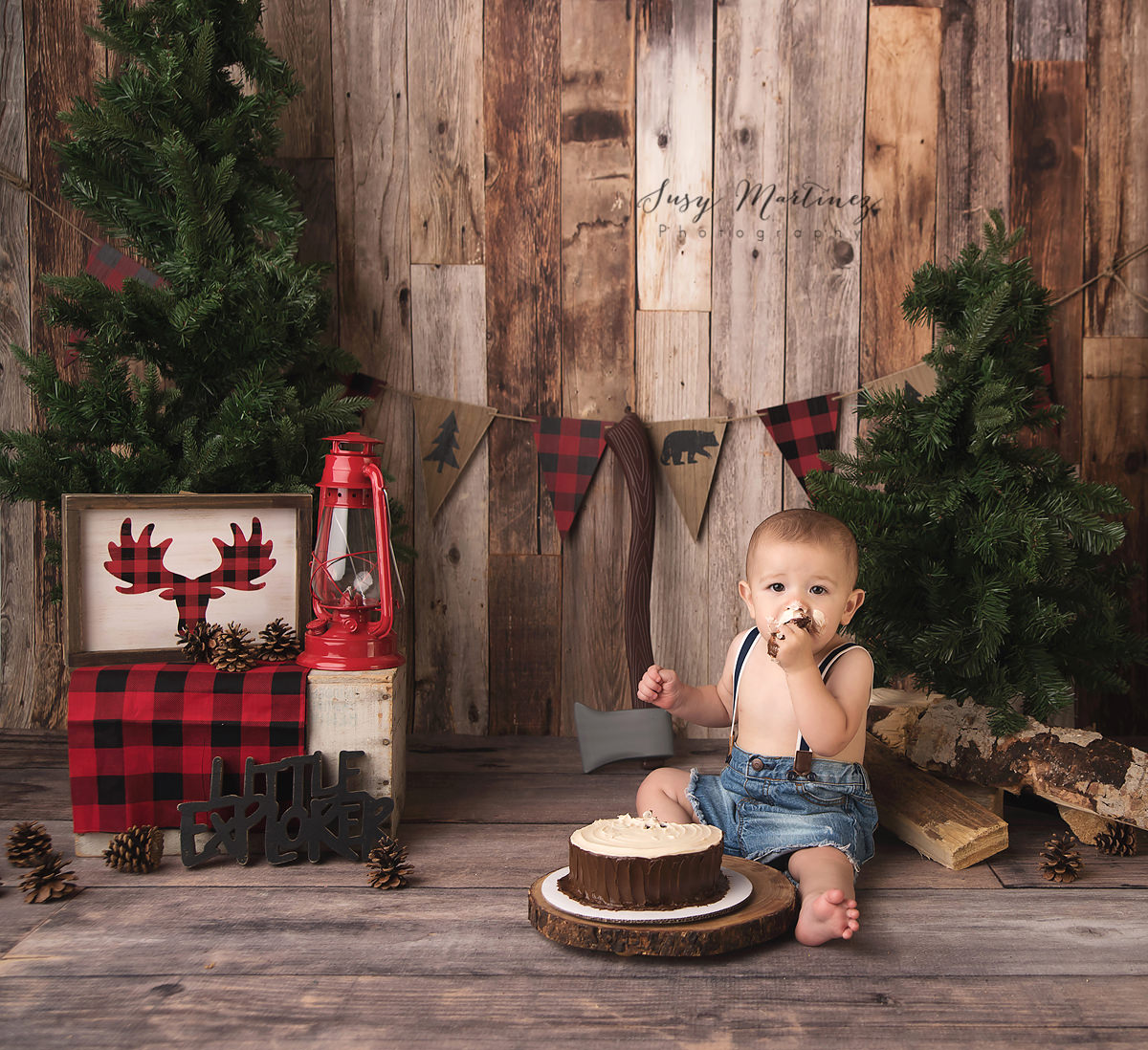 Lumberjack Cake Smash | Henderson, NV Baby Photographer