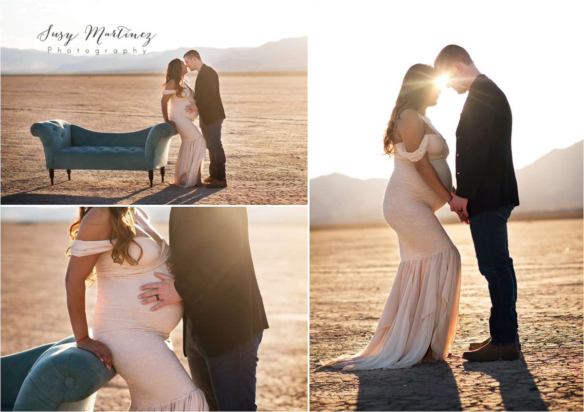 maternity photoshoot at Dry Lake Bed with Susy Martinez Photography