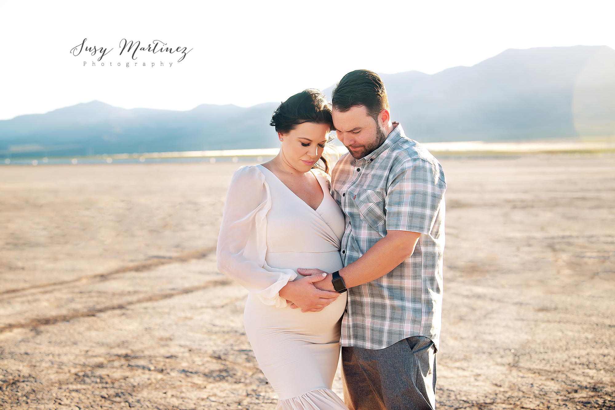 Las Vegas maternity session in Dry Lake Bed