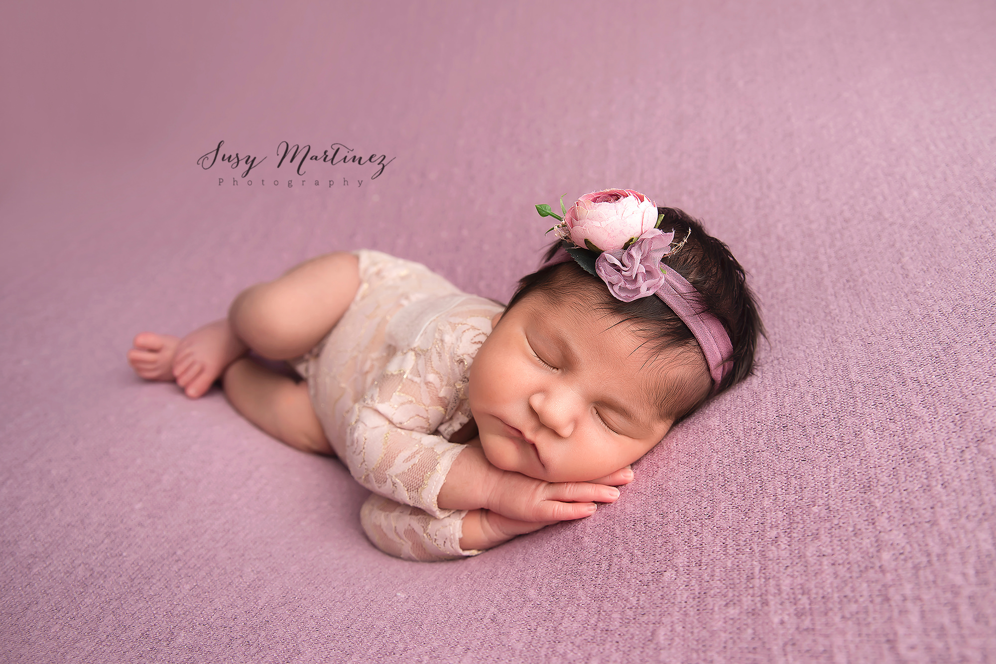 pastel themed newborn session for baby girl in Las Vegas